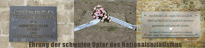 Gedenktafel für homosexuelle Opfer des Nationalsozialismus.